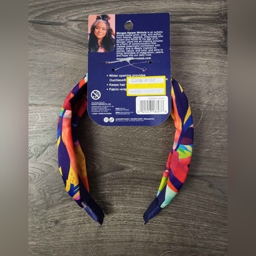 Womens Vibrant Multicolor Satin Headband NEW - Picture 3 of 4